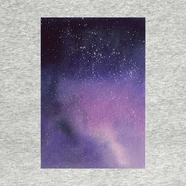 Galaxy in purple and violet by Sandraartist